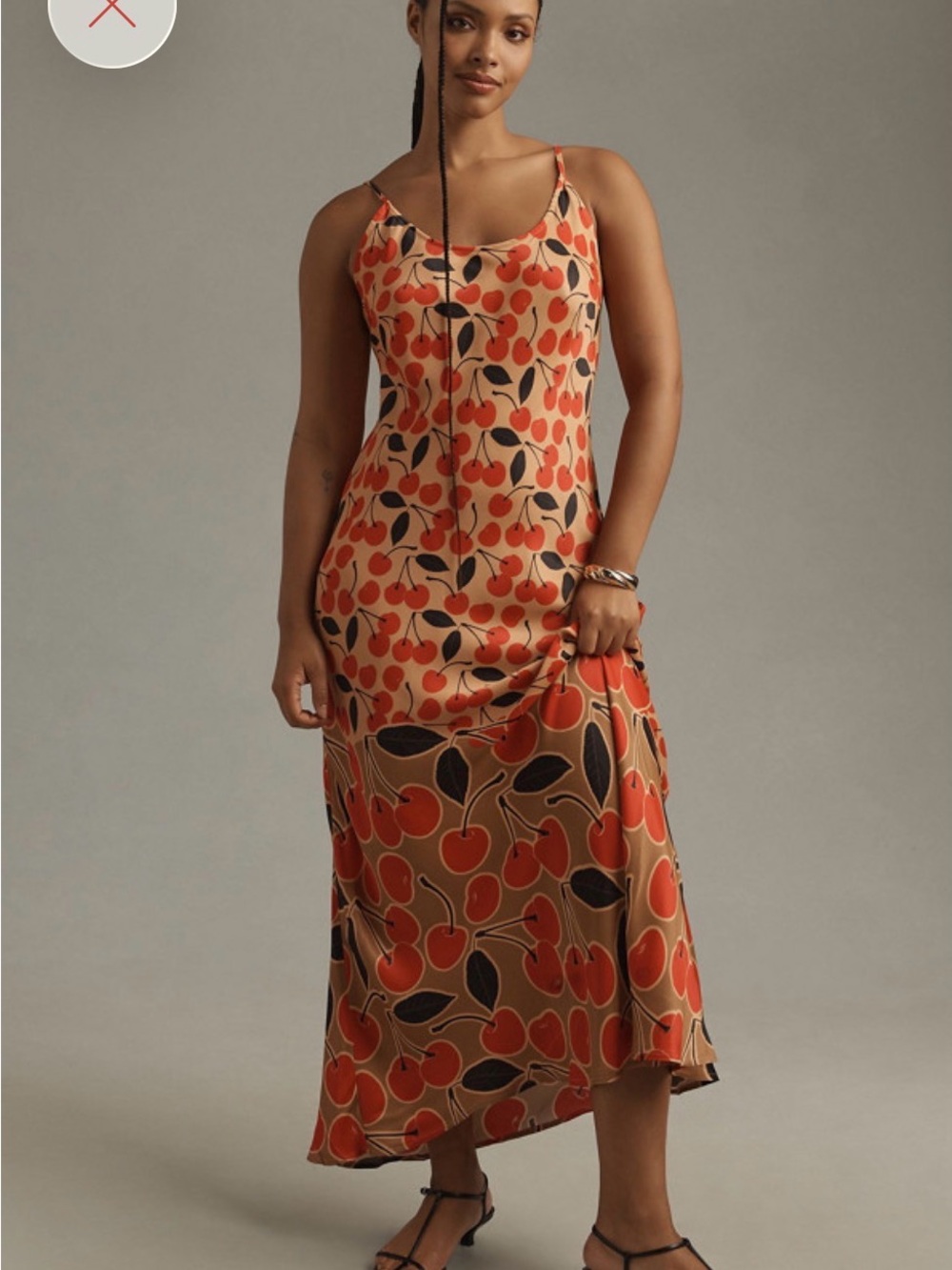 Anthropologie Conditions Apply Cherry Slip Dress Size XS